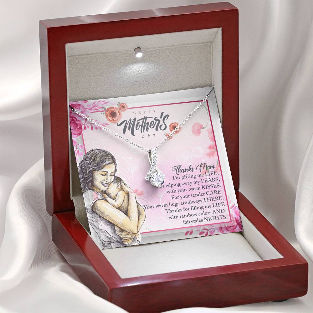 THANKS MOM HAPPY MOTHER'S DAY ALLURING BEAUTY NECKLACE