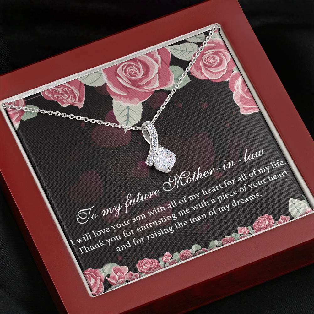 To My Future Mother In Law I Will Love Your Son Mother's Day Gift Alluring Beauty Necklace