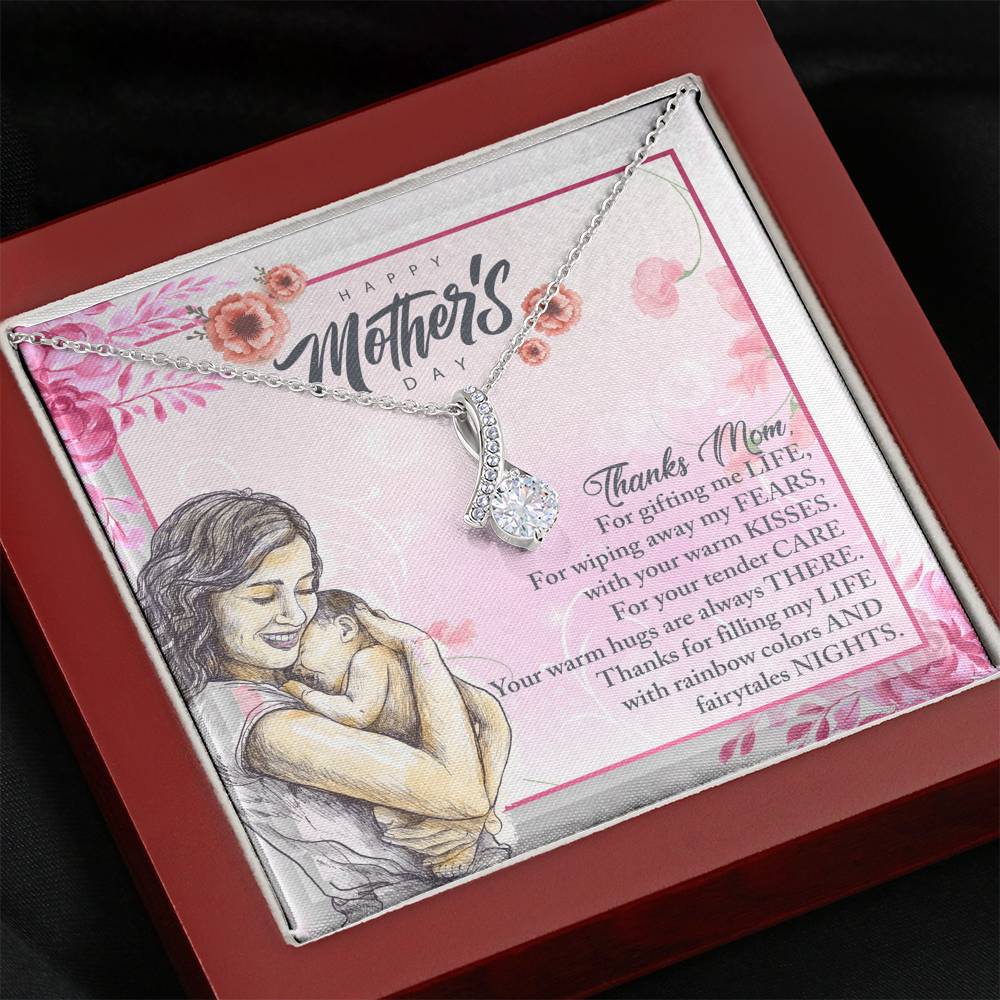 THANKS MOM HAPPY MOTHER'S DAY ALLURING BEAUTY NECKLACE
