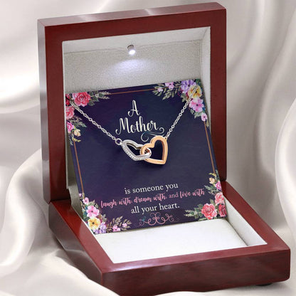 A MOTHER HAPPY MOTHER'S DAY INTERLOCKING HEART NECKLACE