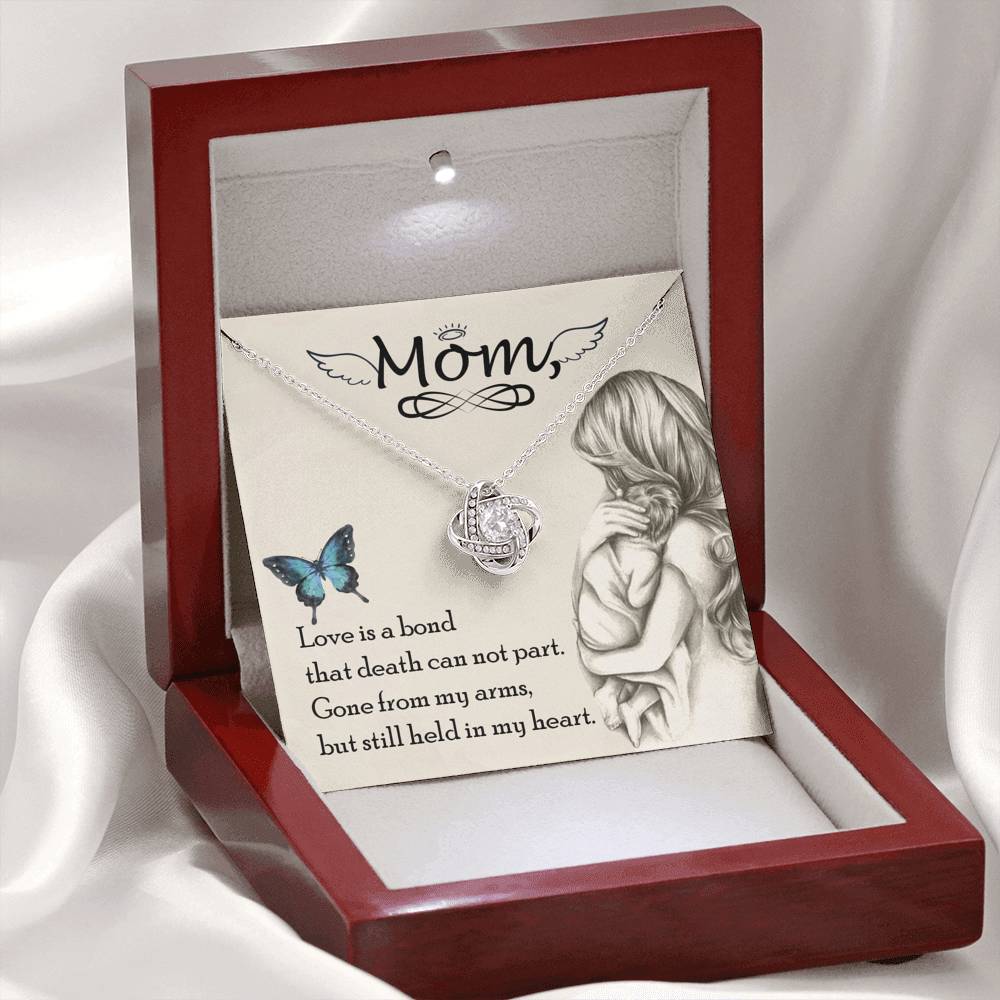 Mom Love Is A Bond Mother's Day Gift Love Knot Necklace