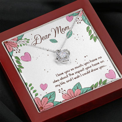Dear Mom Happy Mother'S Day Love Knot Necklace