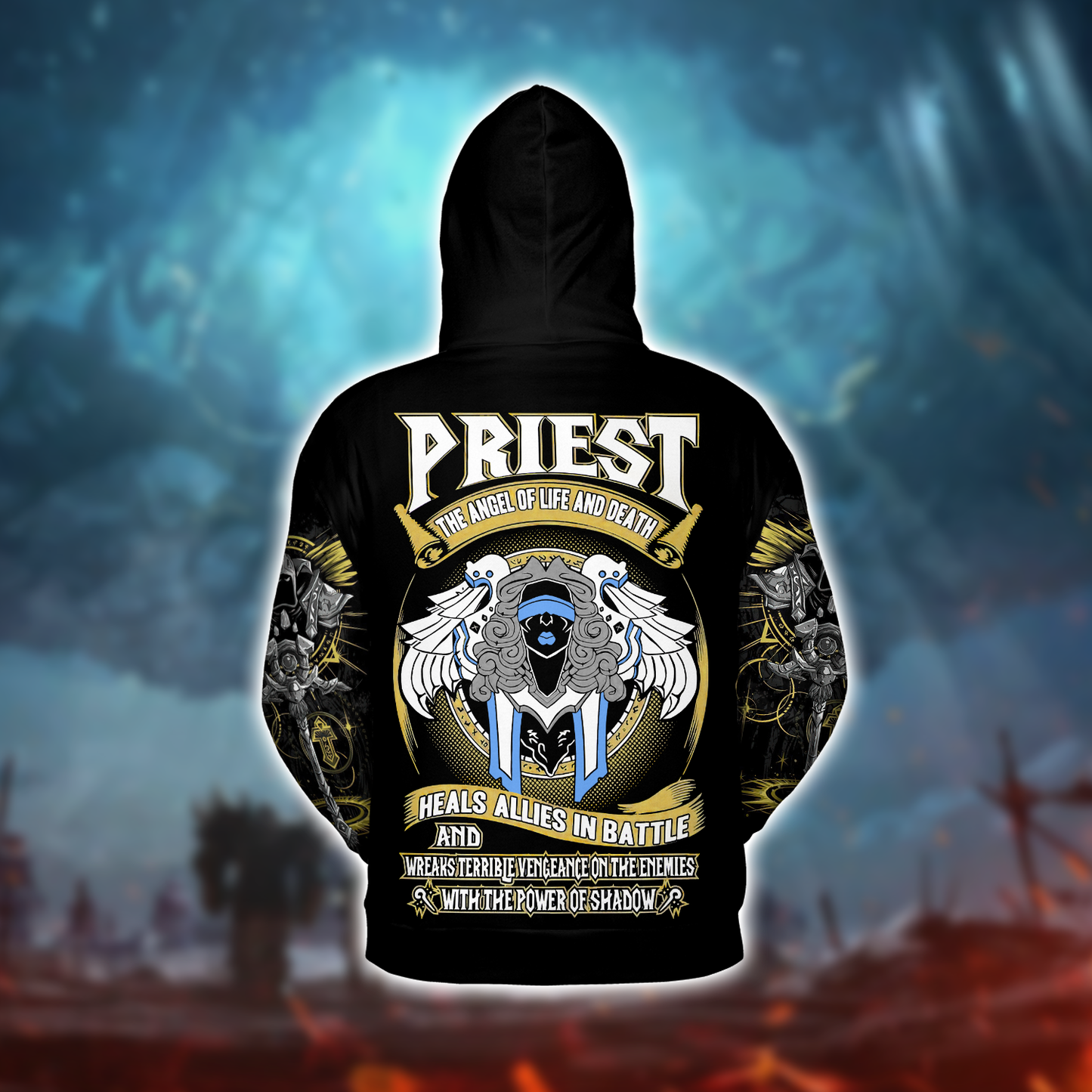 Priest - Invokers of Light and Darkness - WoW Class V5 AOP Hoodie
