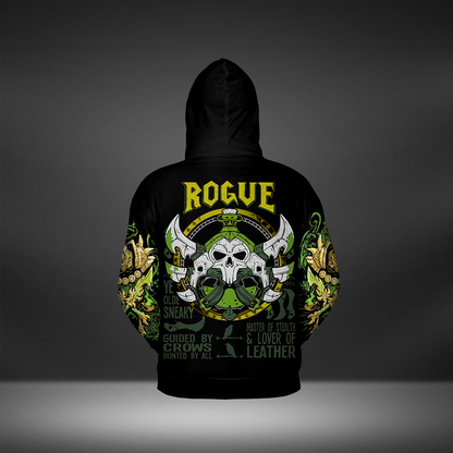 Rogue Class Quote All-over Print Zip Hoodie ( Midweight )