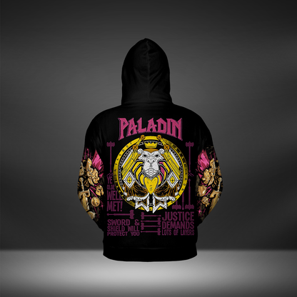 Paladin Class Quote All-over Print Zip Hoodie ( Midweight )