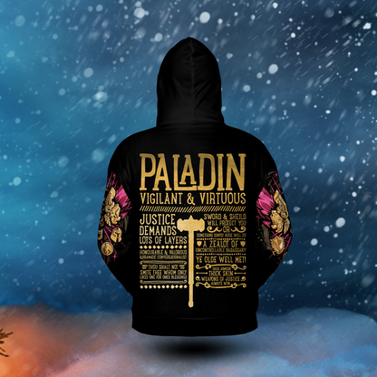 Paladin Class Edition All-over Print Zip Hoodie ( Midweight )