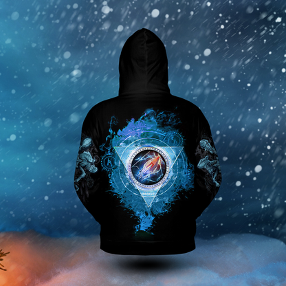 Mage Class Icon All-over Print Zip Hoodie ( Midweight )