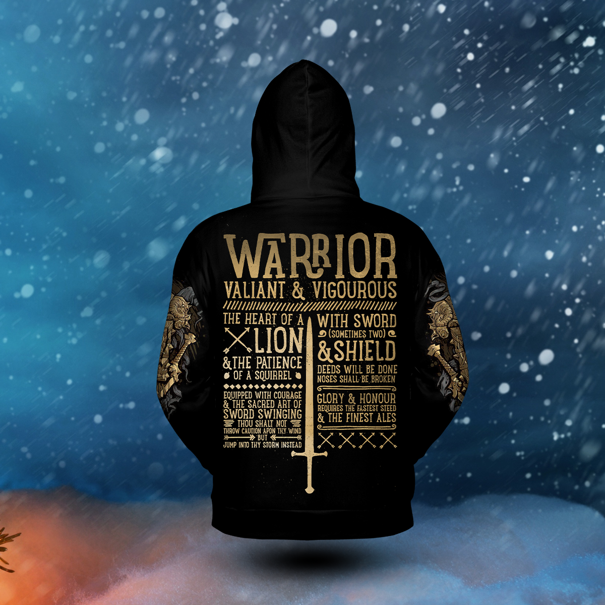 Warrior Class Edition All-over Print Zip Hoodie ( Lightweight )