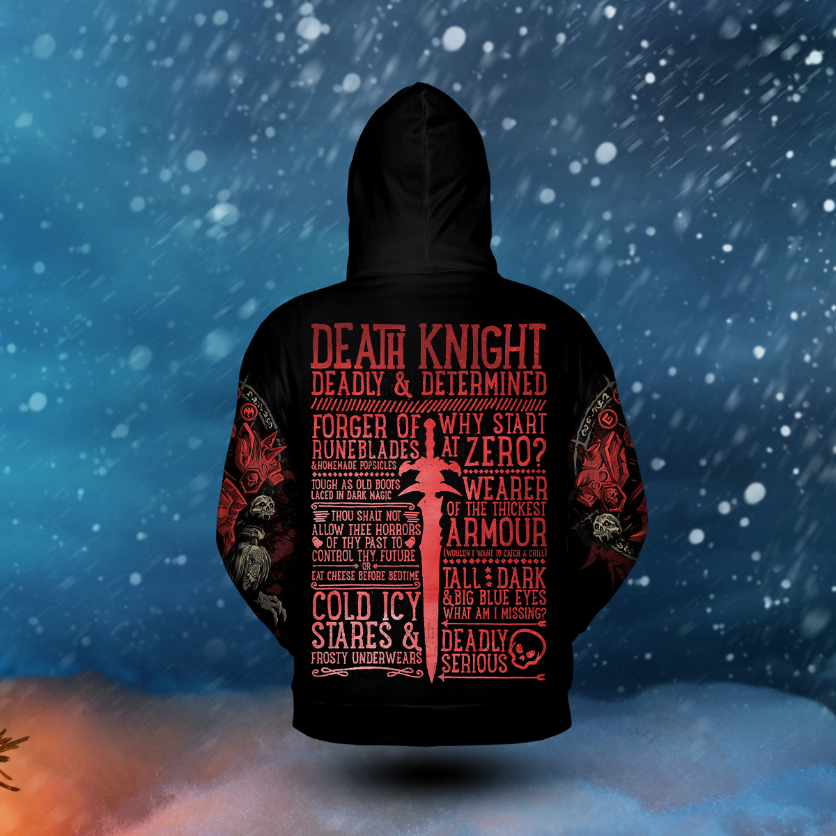 Death Knight Class Edition All-over Print Zip Hoodie ( Lightweight )