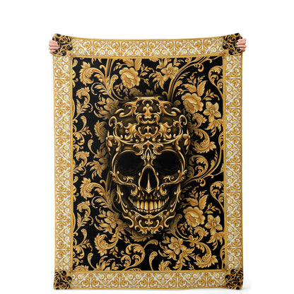 Baroque Skull Microfleece Blanket