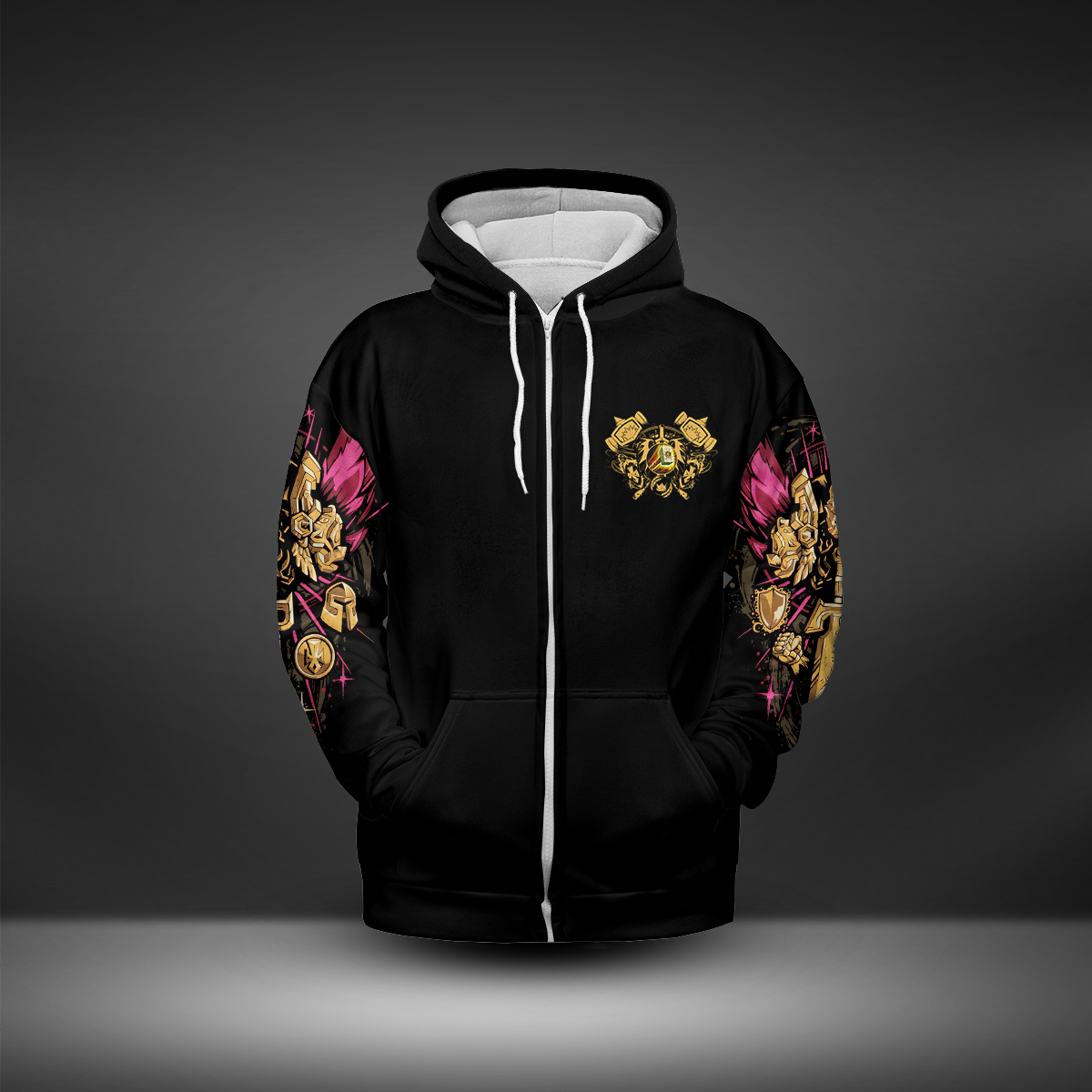 Paladin Class Definition All-over Print Zip Hoodie ( Midweight )