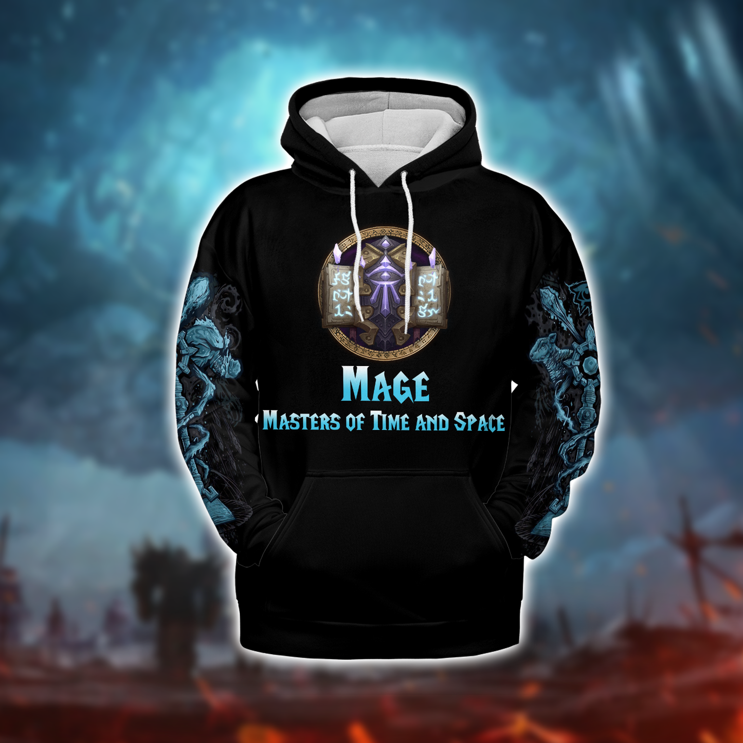 Mage - Masters of Time and Space - WoW Class V5 AOP Hoodie