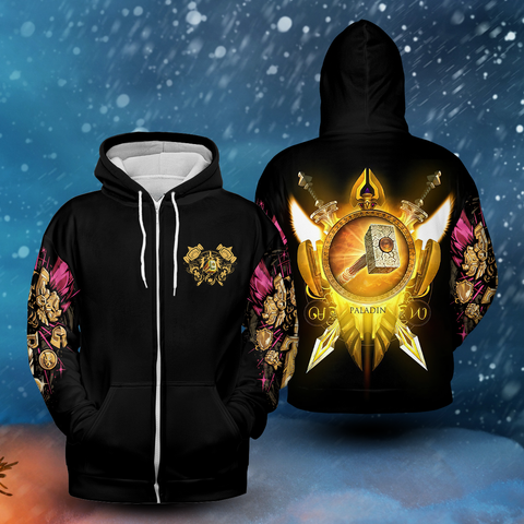Paladin Class Icon All-over Print Zip Hoodie ( Lightweight )