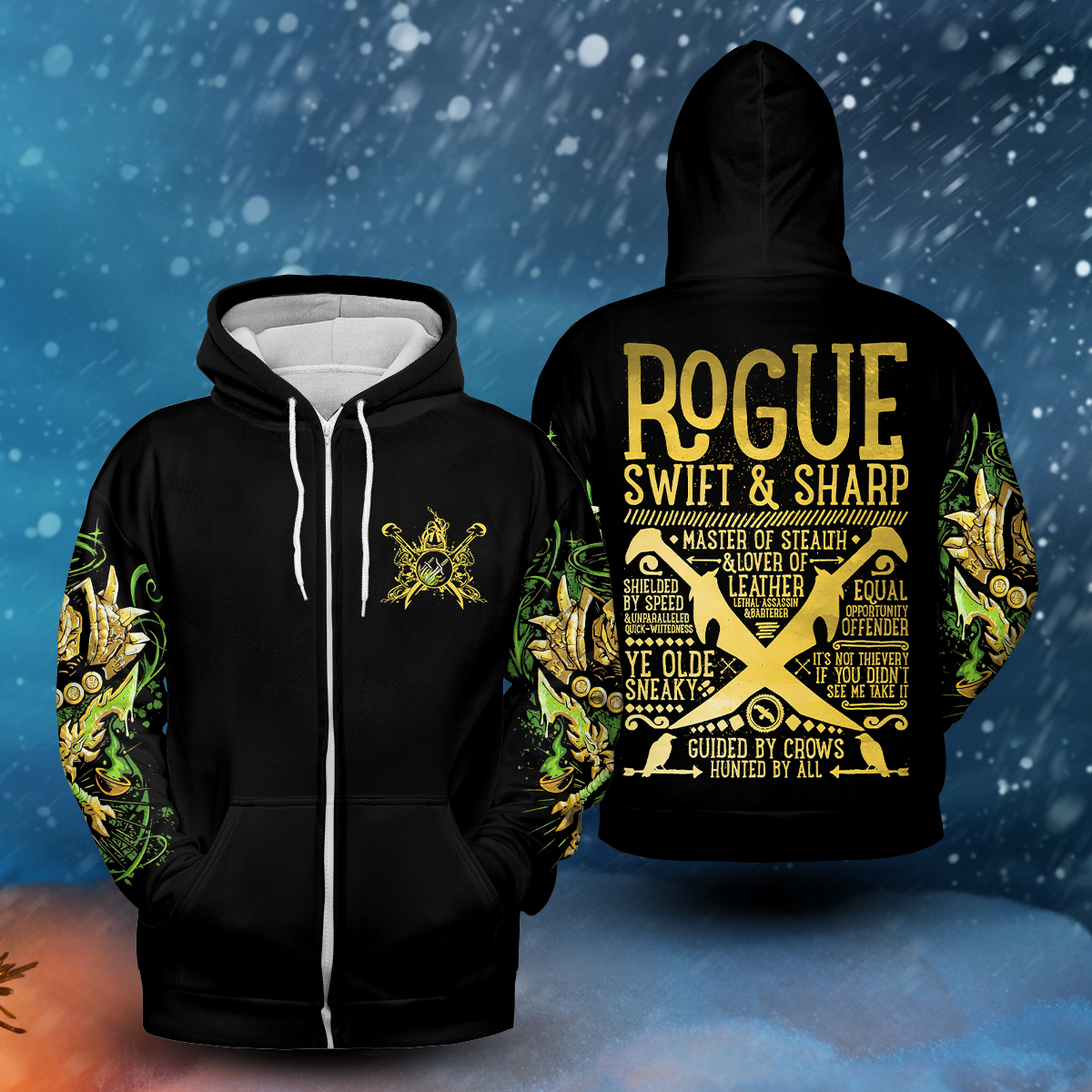 Rogue Class Edition All-over Print Zip Hoodie ( Midweight )
