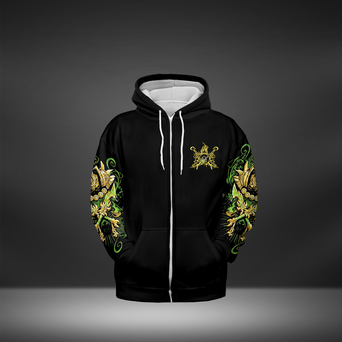 Rogue Class Quote All-over Print Zip Hoodie ( Midweight )