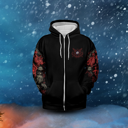 Death Knight Class Edition All-over Print Zip Hoodie ( Midweight )