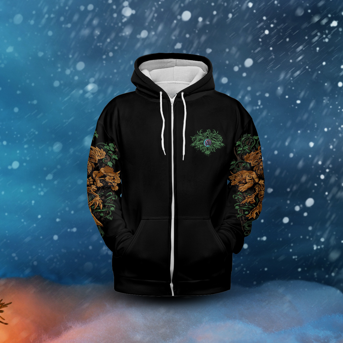 Druid Class Edition All-over Print Zip Hoodie ( Midweight )