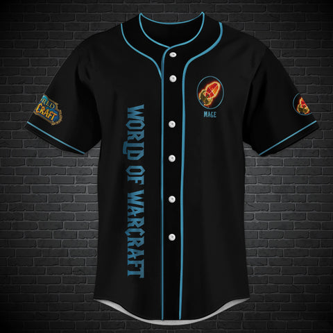 World of Warcraft Mage Class Baseball Jersey