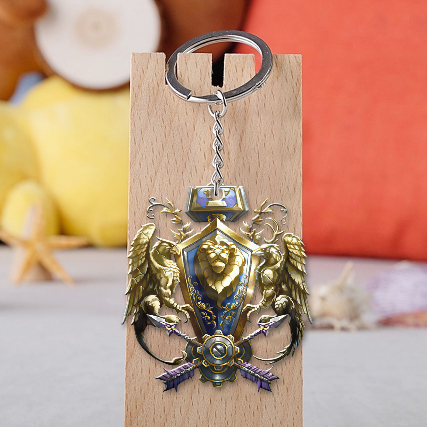 WOW Alliance Kawaii style Crest Symbol Keychain Warcraft