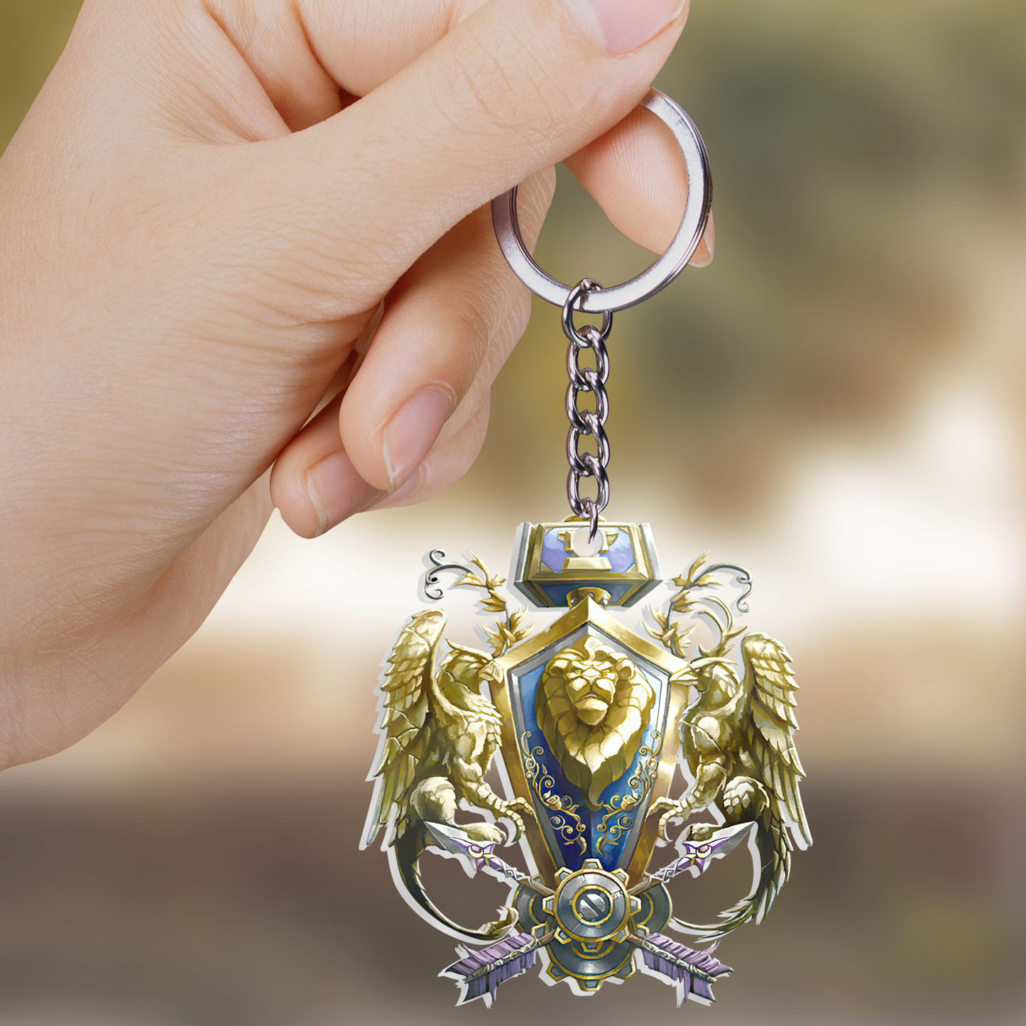 WOW Alliance Kawaii style Crest Symbol Keychain Warcraft