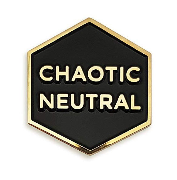 Chaotic Neutral Enamel Lapel Pin