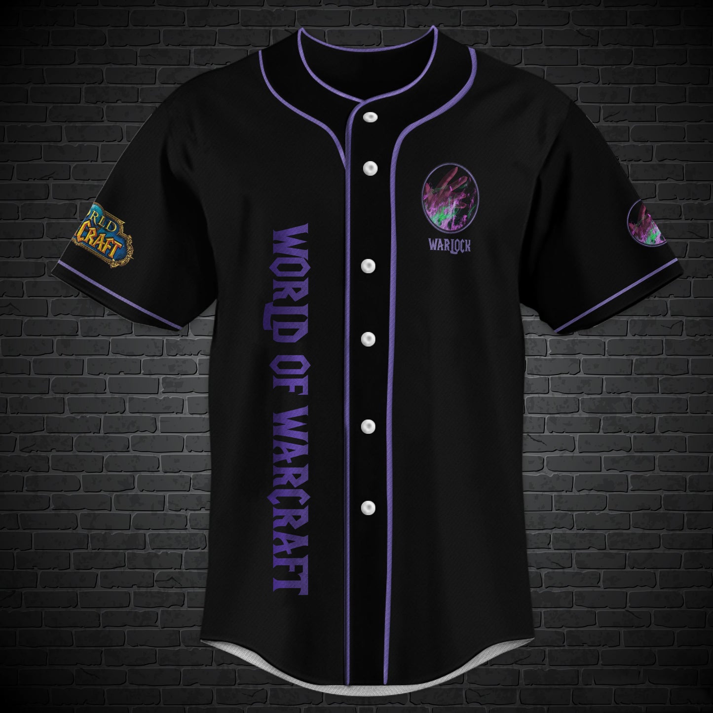 World of Warcraft Warlock Class Baseball Jersey