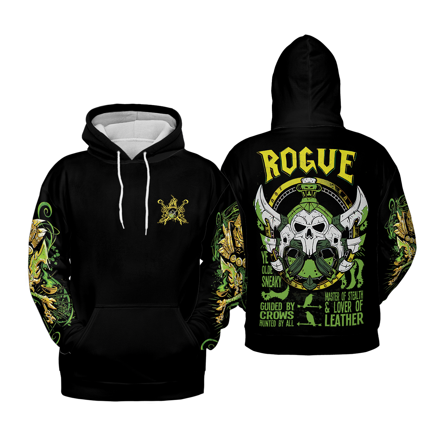 Rogue Quote V3 WoW Class AOP Hoodie Midweight