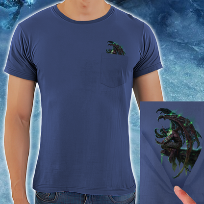 WoW Illidan Stormrage With Middle Finger Pocket Shirt
